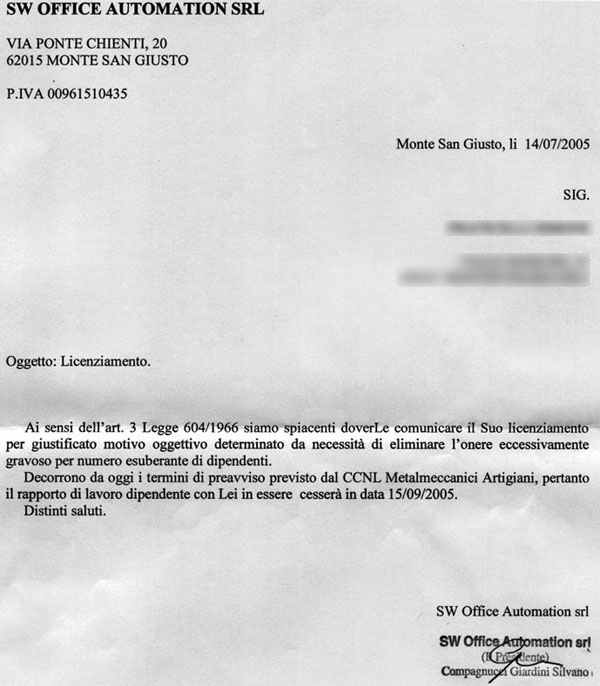Come Scrivere Lettera Licenziamento Ahgreenfields